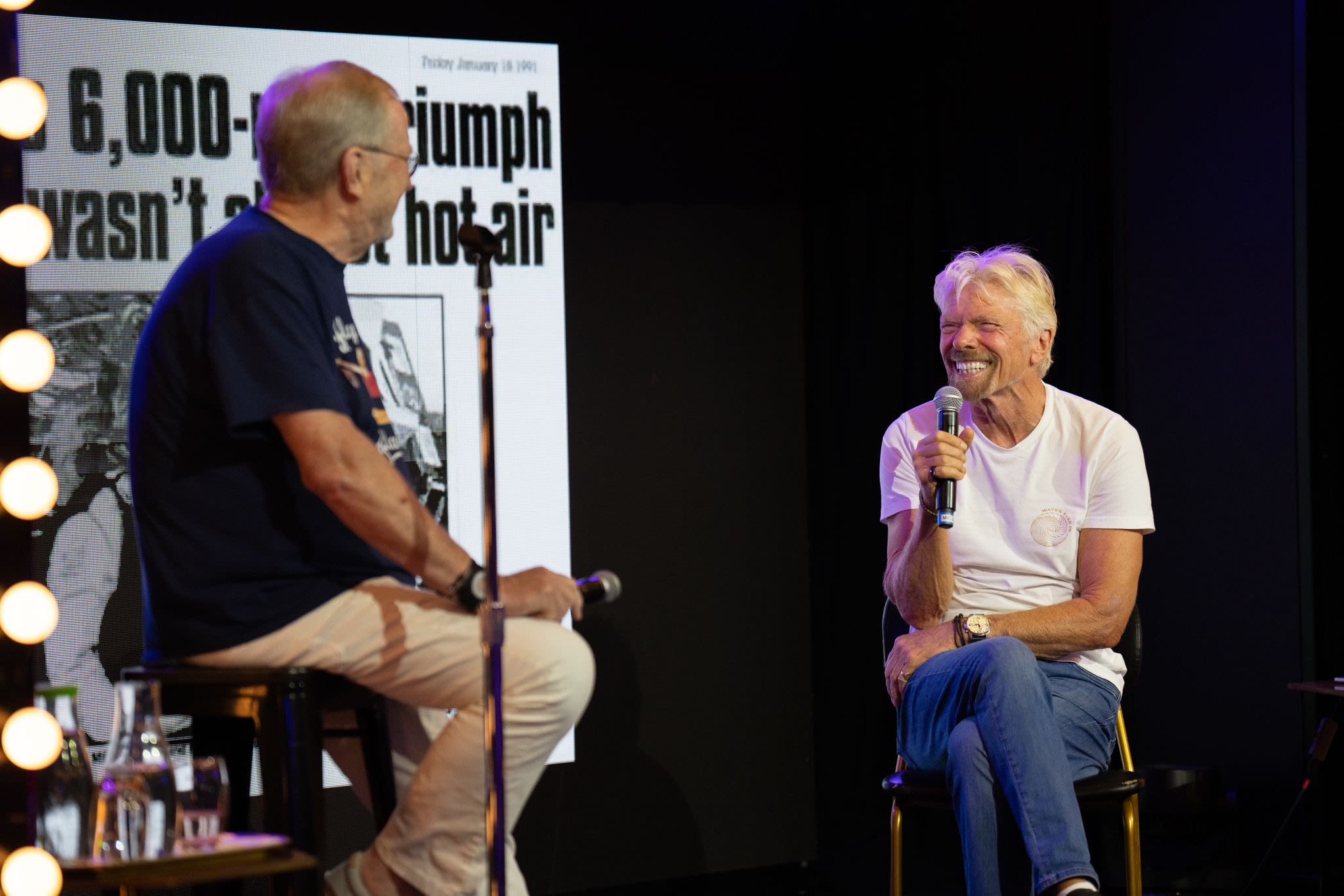 Richard Branson with David Tait - former executive at Virgin Atlantic