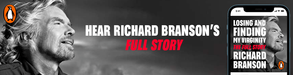 Richard Branson- Losing and Finding my Virginity - audiobook banner gif