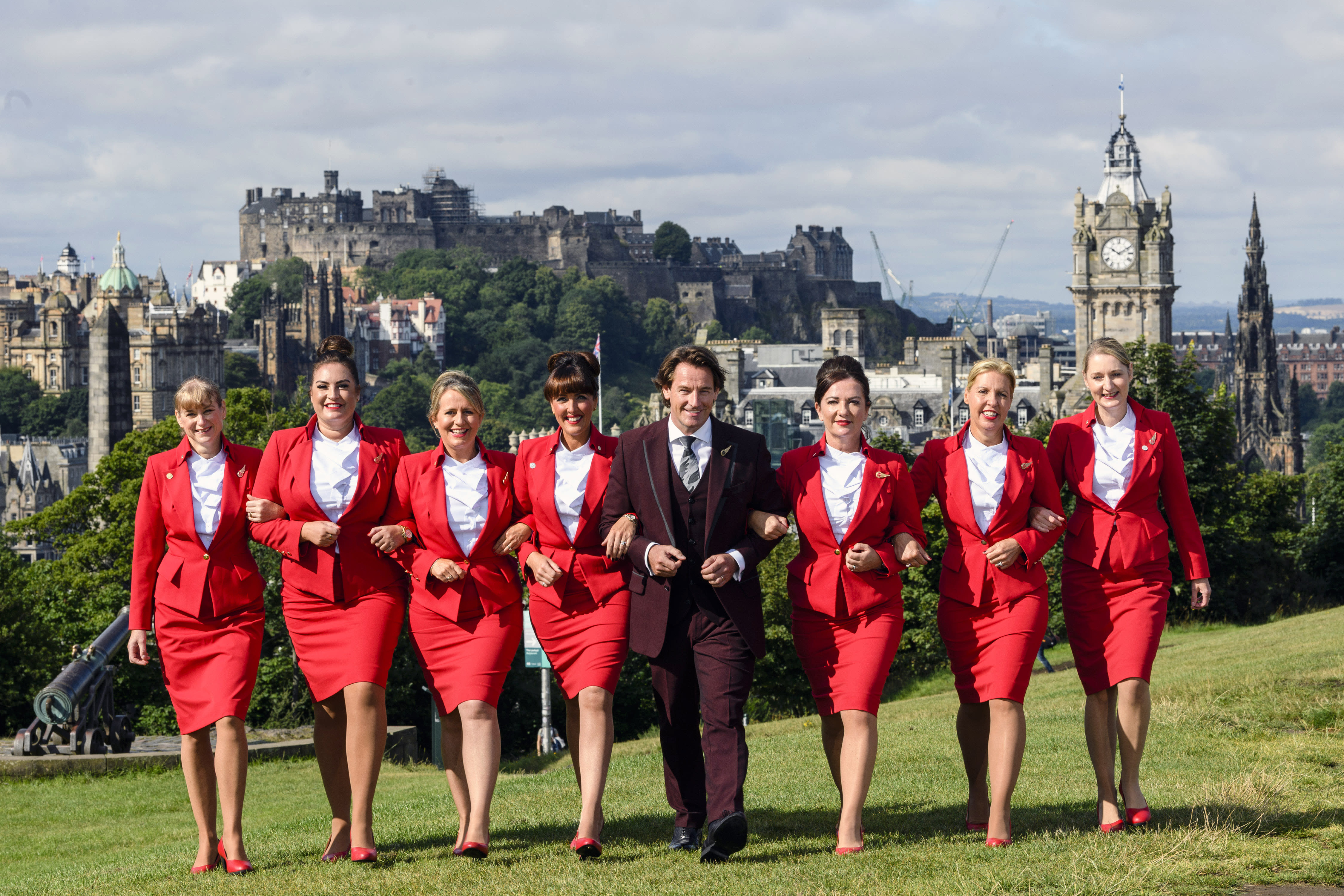 Virgin Atlantic cabin crew in Edinburgh