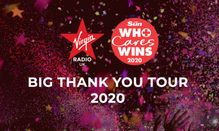 Graphic for the Virgin Radio Big Thank You Tour 2020