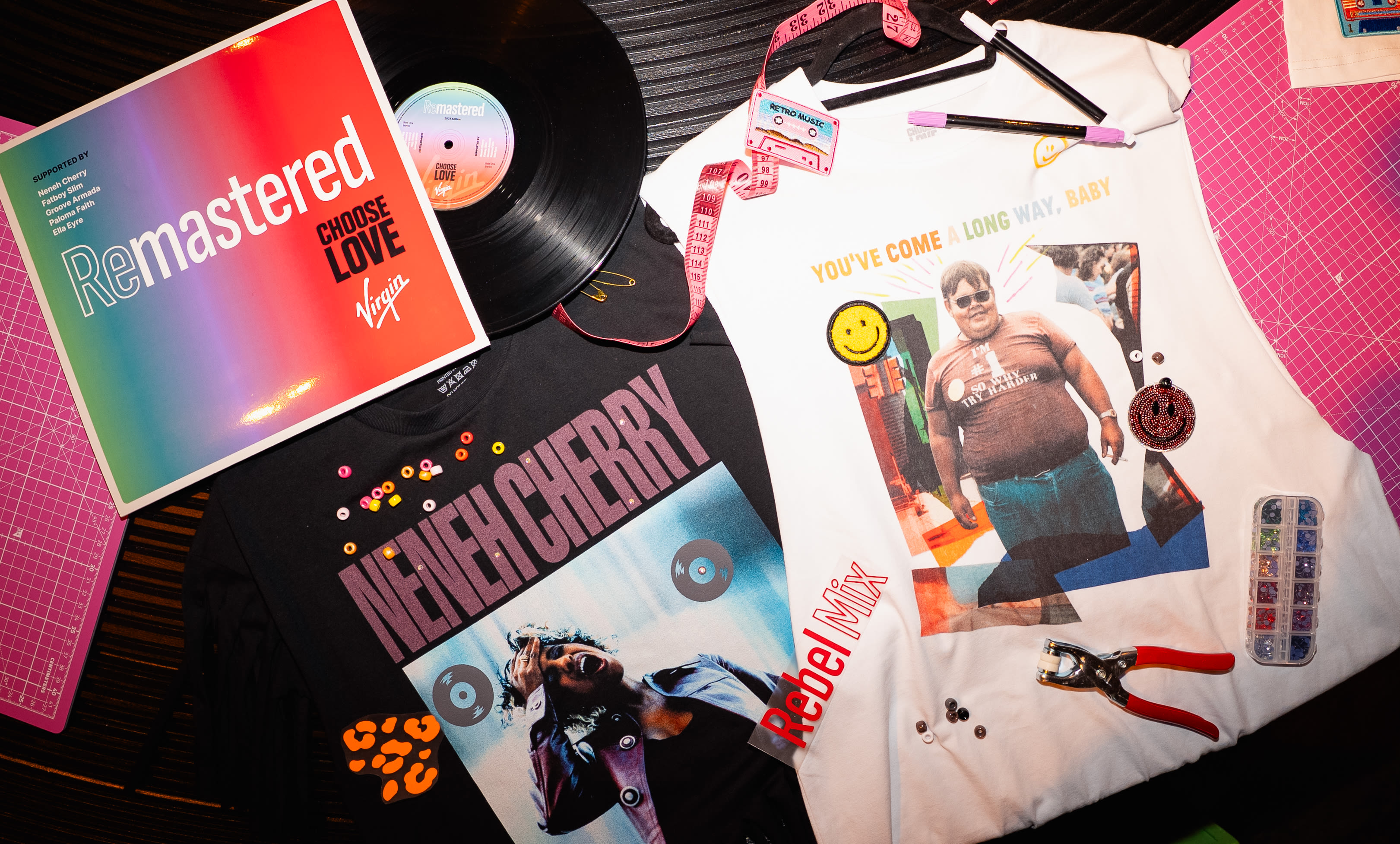 The Choose Love Shop on Regent Street offers a bespoke 'Customisation Station' so your t-shirt can become your own personal remix.
Harry Kinnaird / Virgin