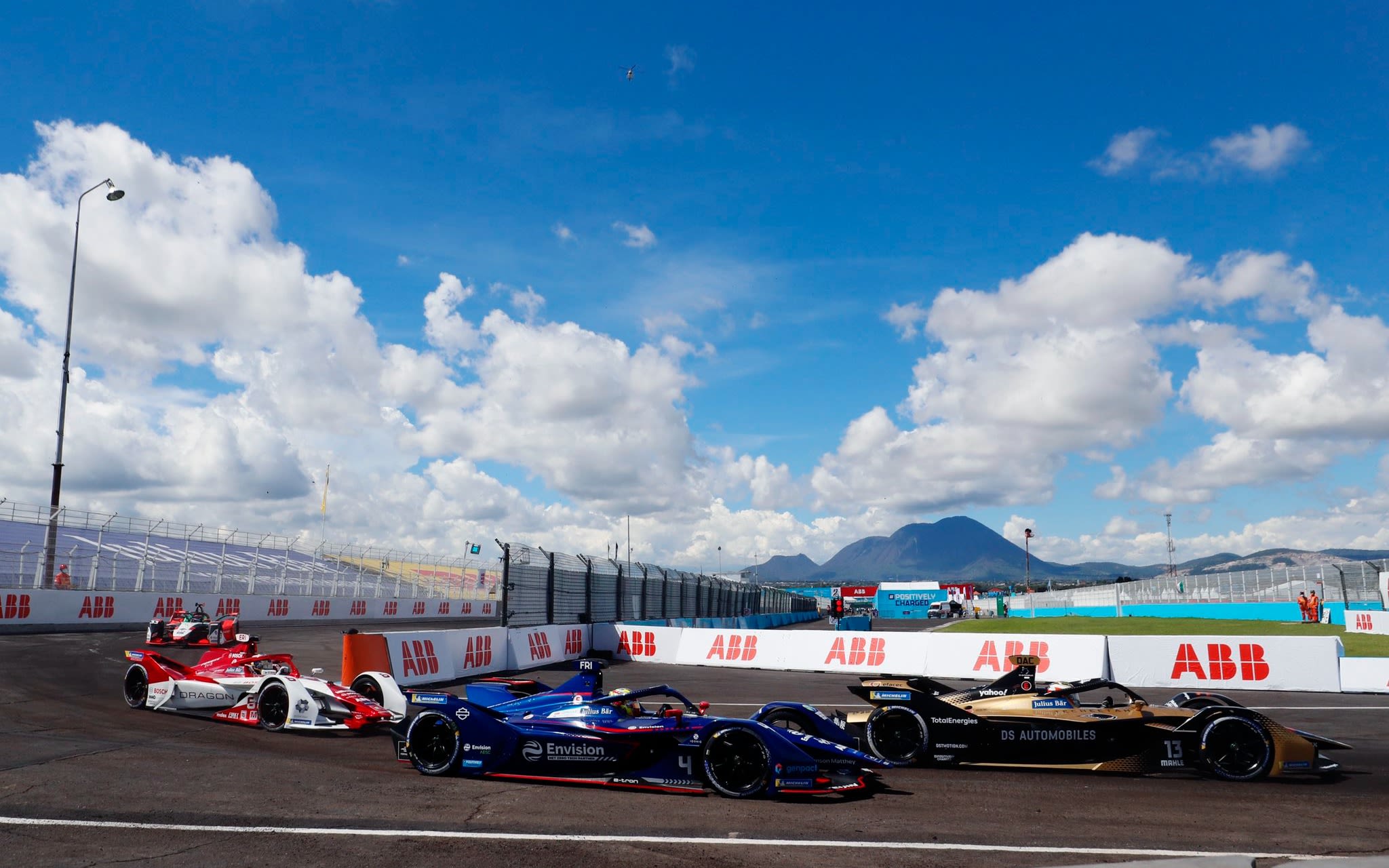 Envision Virgin Racing driver Robin Frijns driving in the Mexico E-Prix