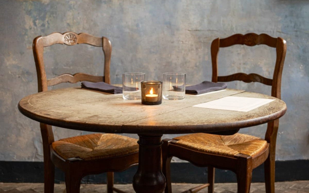 An image of a dining table in Brighton's The Set restaurant