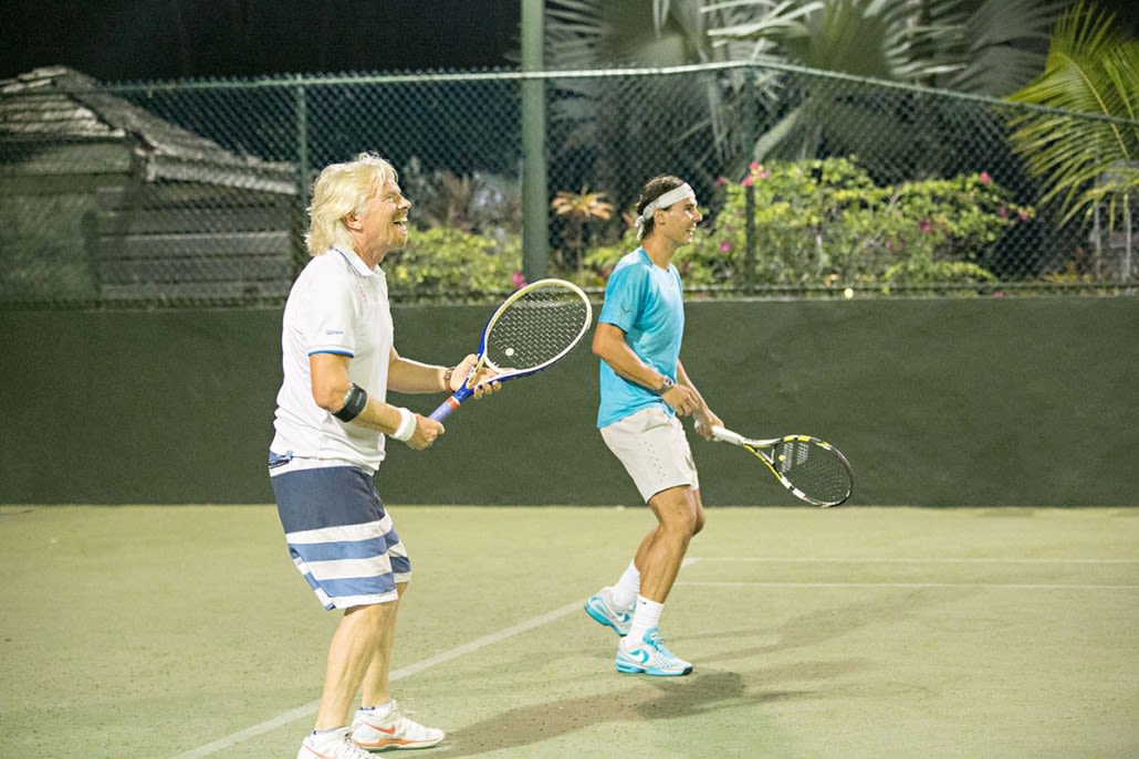 Richard Branson and Rafa Nadal at the 2013 Necker Cup