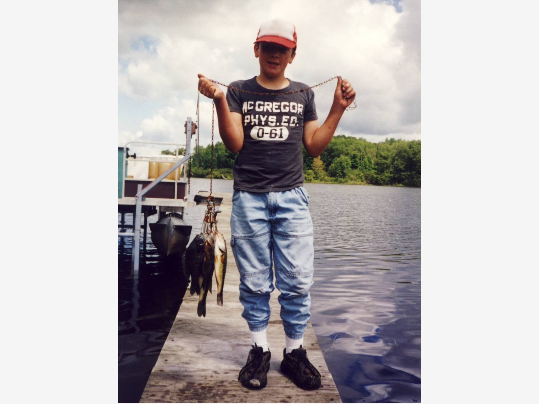 I guess I always was a bit of a strange child, as you can tell by these rad pants. This was taken at Sheriff Lake near our family farm. I certainly caught quite a few bass that day.