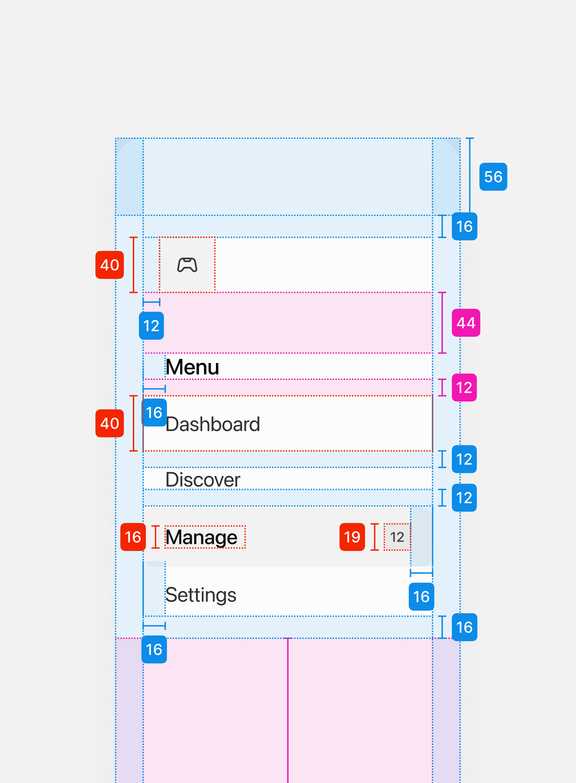 Valheim mac mod manager design system sidebar header measurements