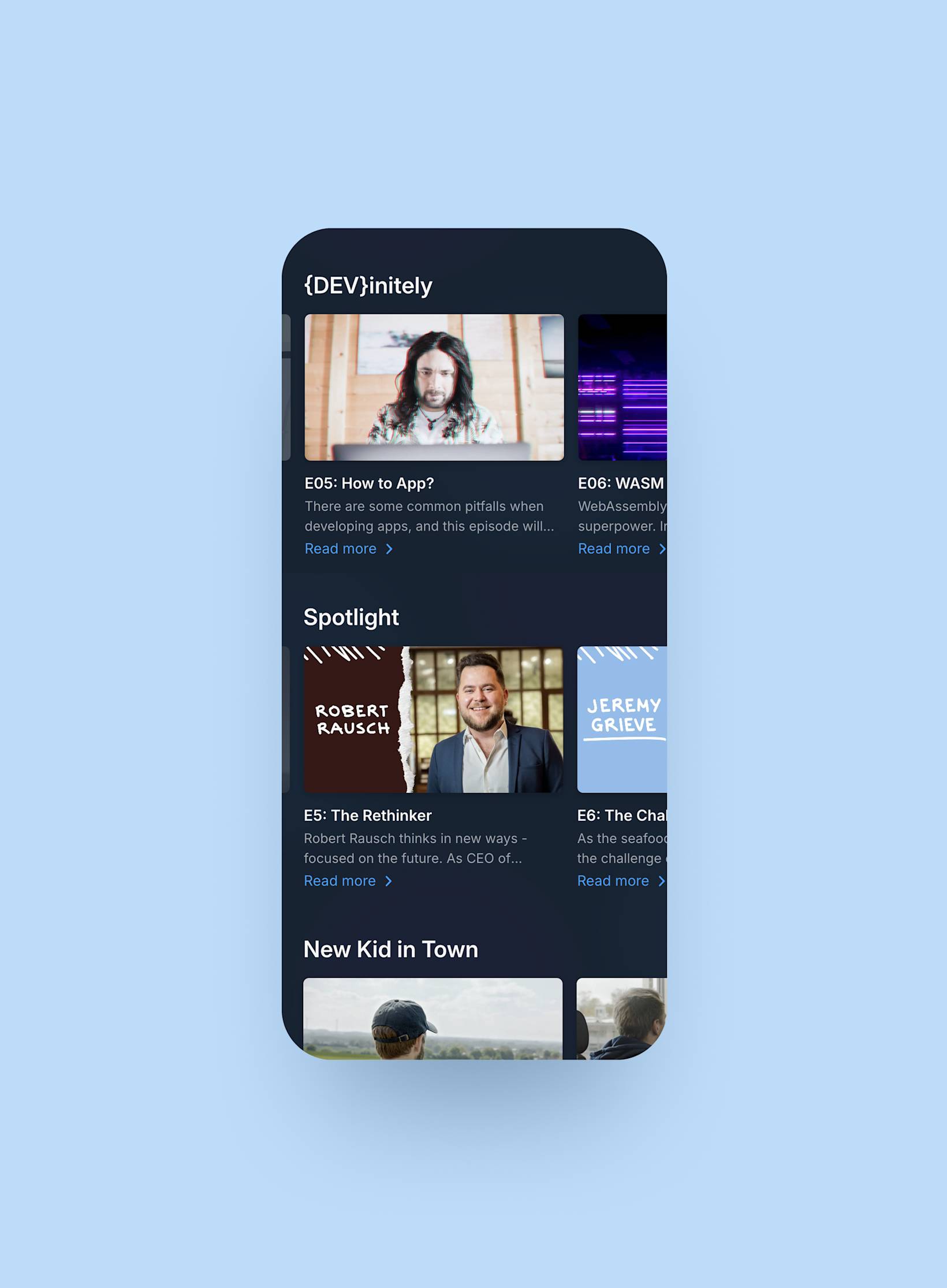 Shopware TV - Overview listing mobile