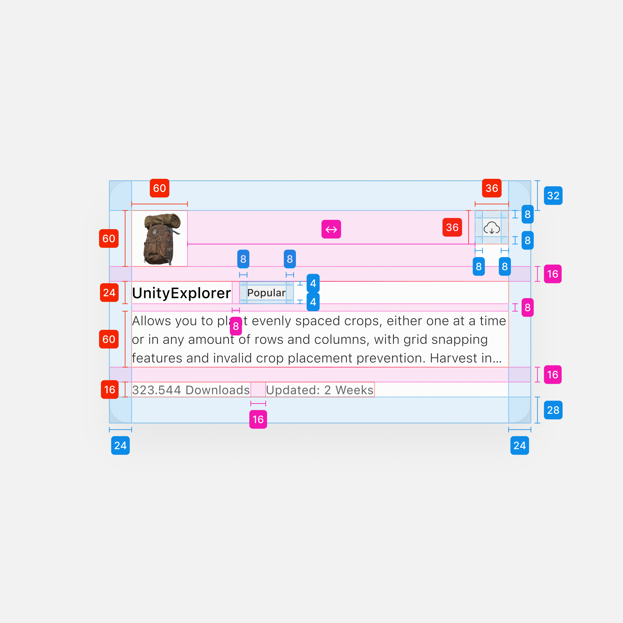 Valheim mac mod manager design system mod listing item component measurements