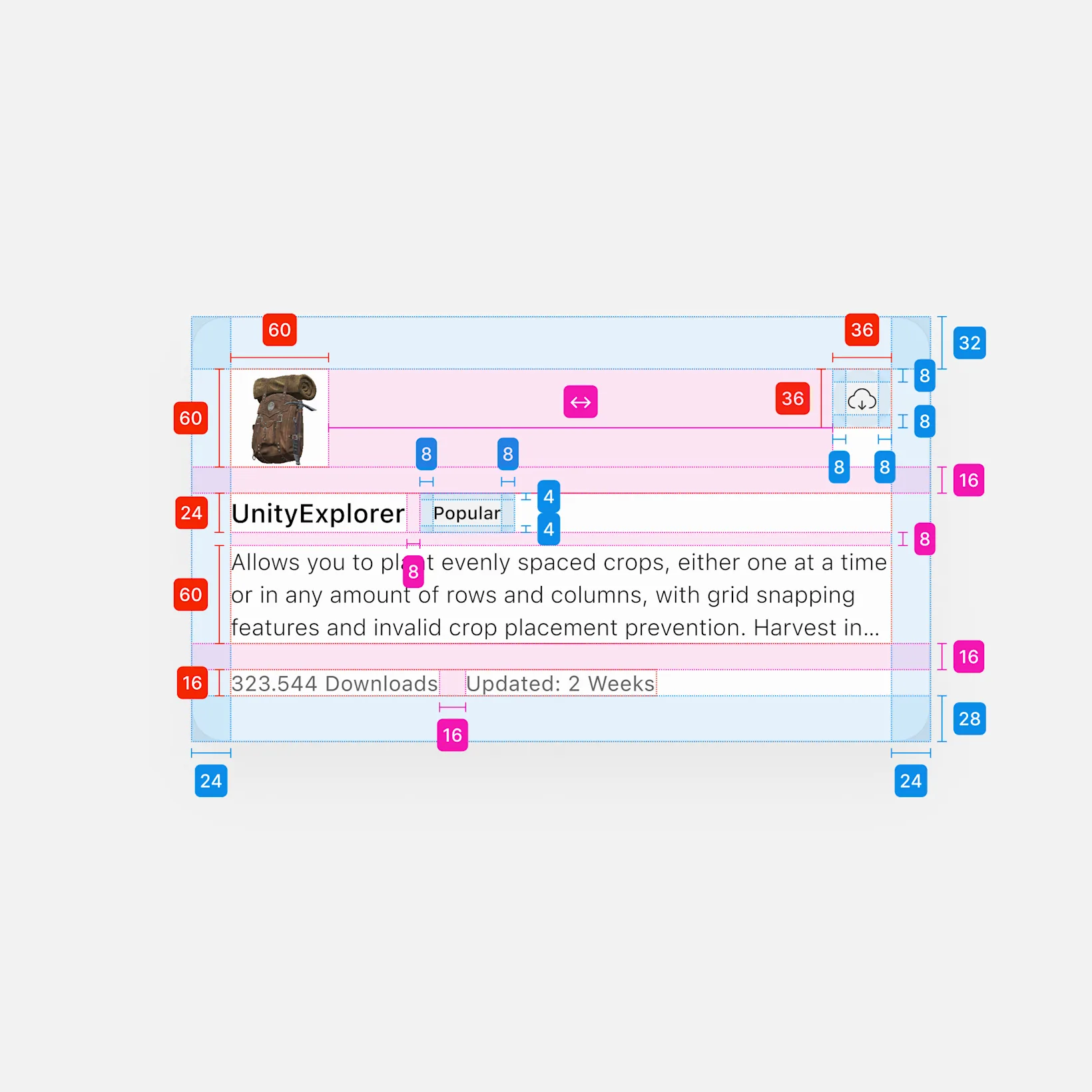 Valheim mac mod manager design system mod listing item component measurements