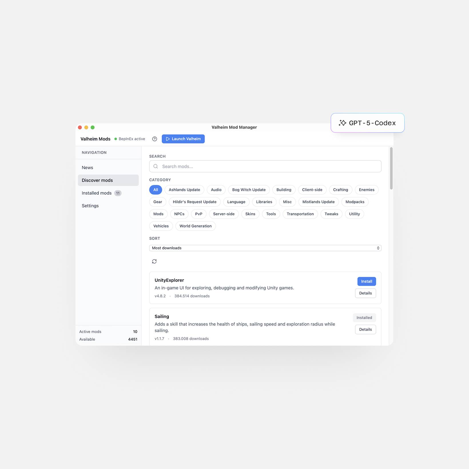 Valheim Mac Mod Manager discover vibe code approach