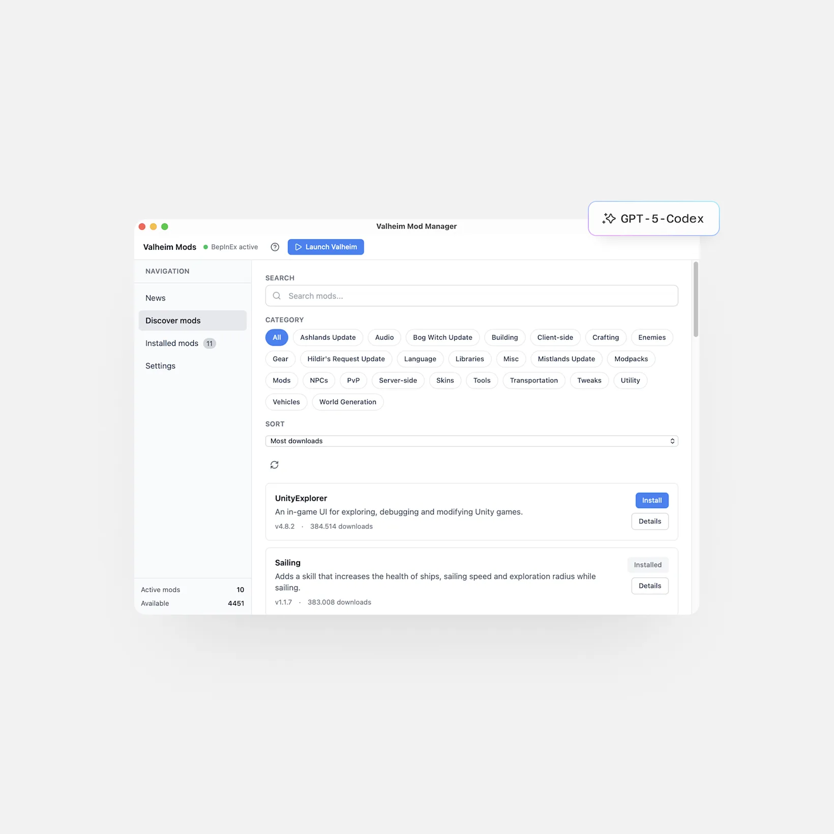 Valheim Mac Mod Manager discover vibe code approach