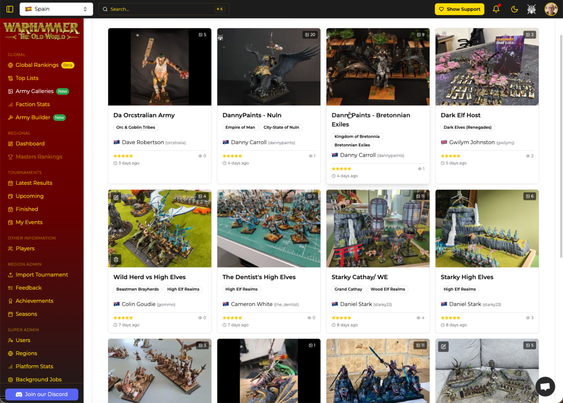 Army Gallery browse view