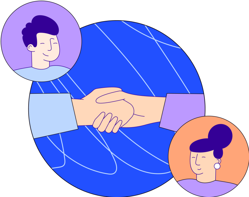 two people shaking hands