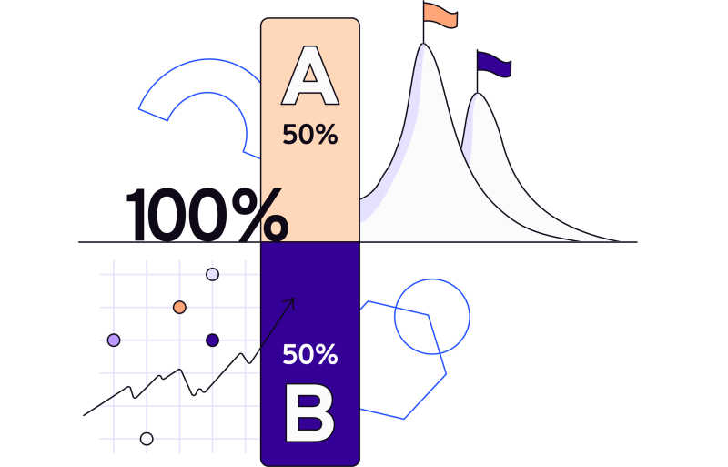 AB Testing traffic illustration illustration