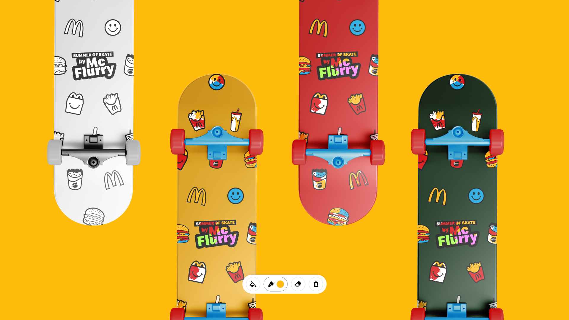 The innovation behind the Summer of Skate by McFlurry: Three.js for web-based 3d animations