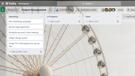 Trello Like Drag and Drop Cards for Project Management Software