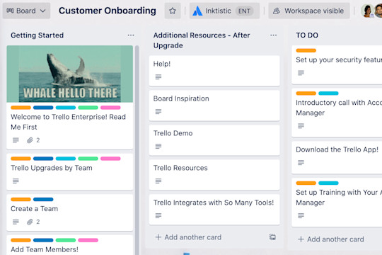 An image of a customer onboarding flow that sales teams can pass along to new customers.