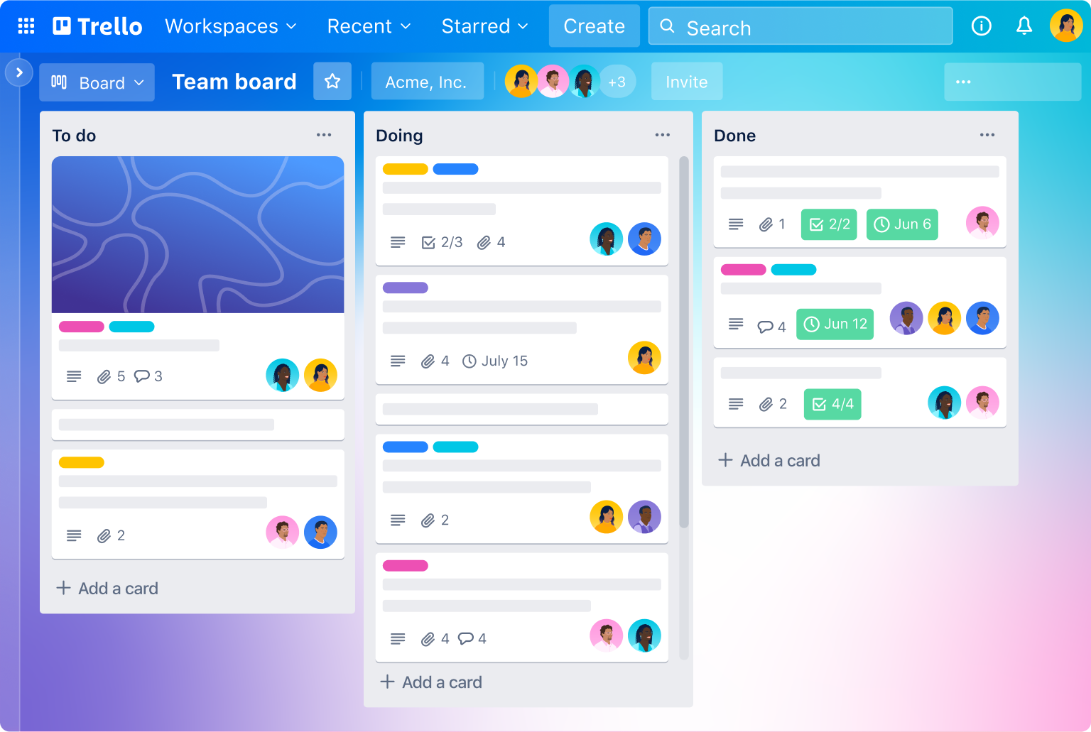 screenshot of trello dashboards and kanban boards plan used for comparison trello vs monday