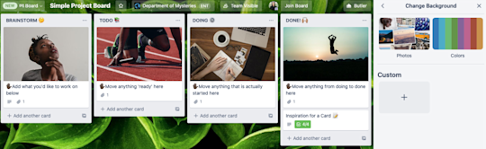 An image showing how to change the background on a Trello board