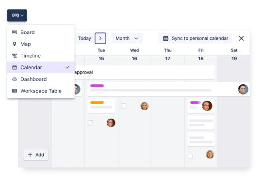 An image showing how to switch views on a Trello board