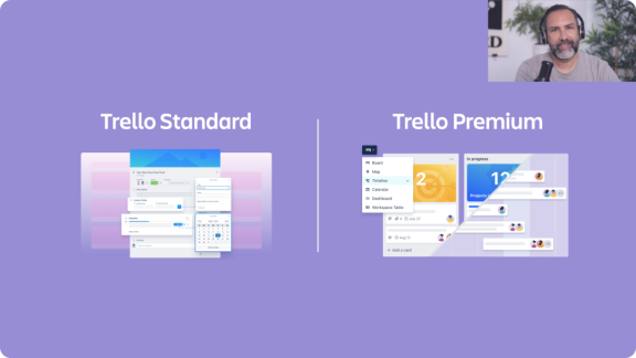 Image showing a screenshot from the Trello Premium webinar