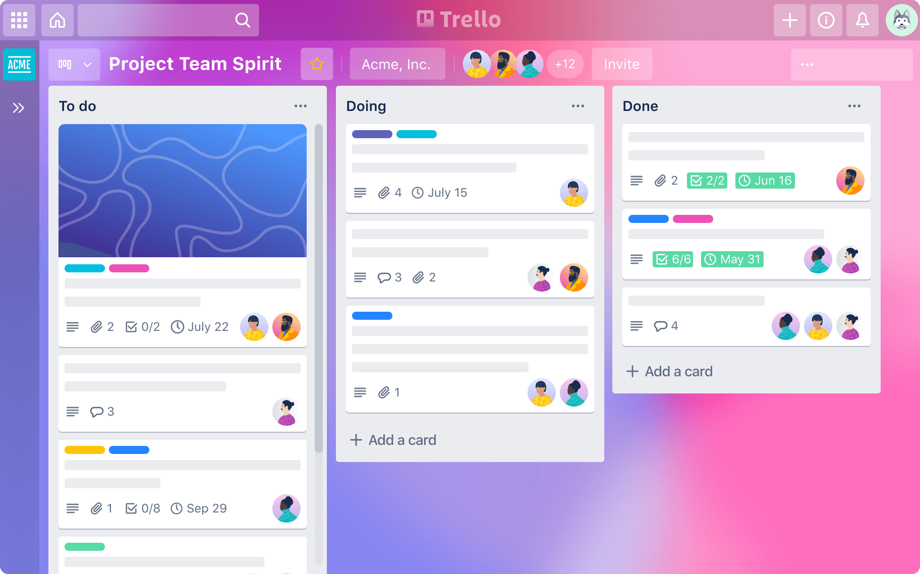 trello dashboard