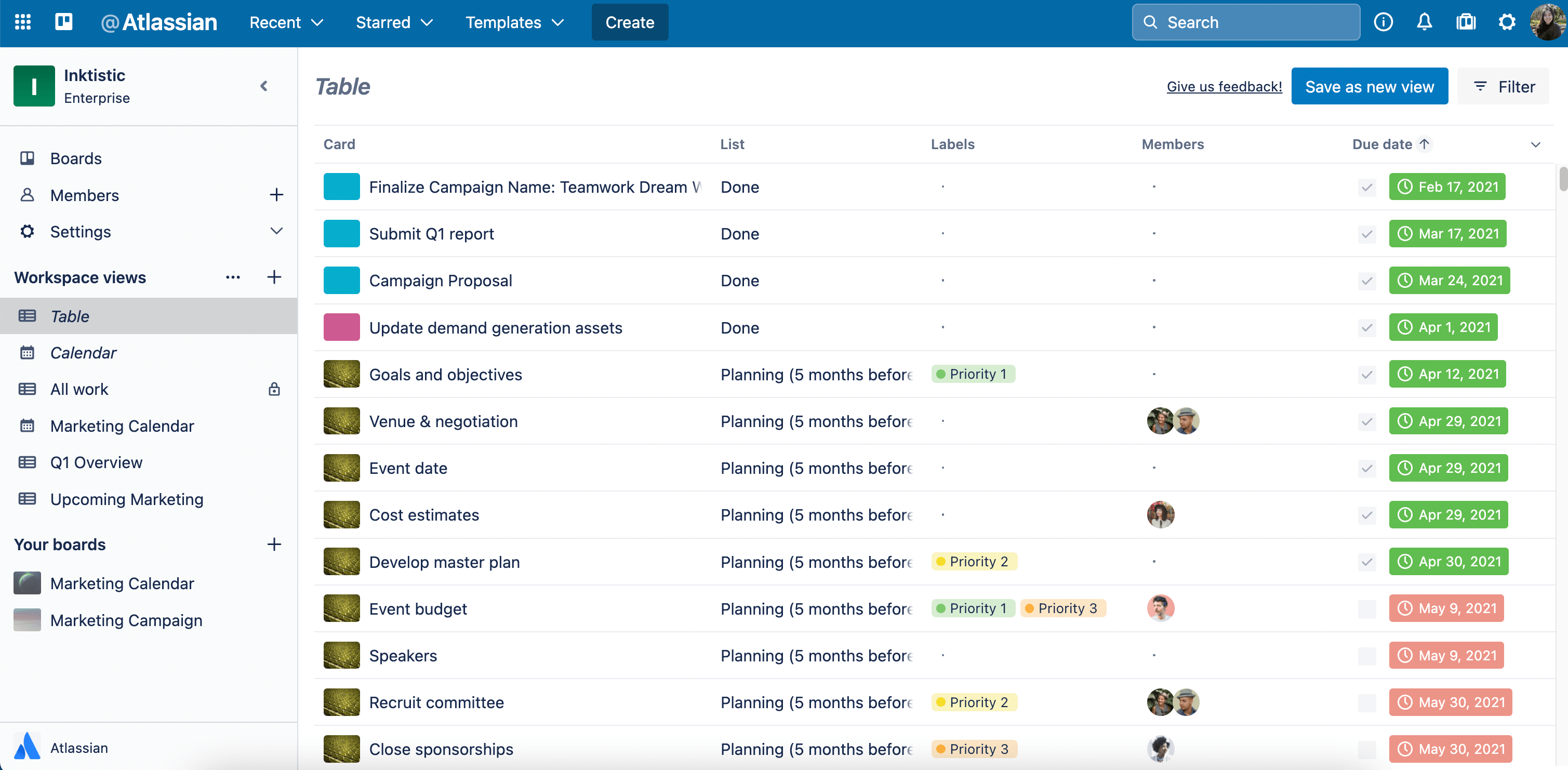 How do I view all recent activity in Trello? 