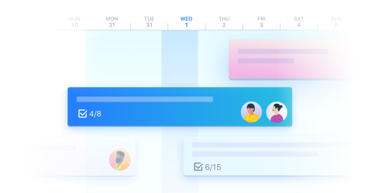 Illustrazione della vista Timeline di Trello