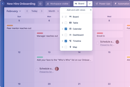 An image showing different views of a Trello board
