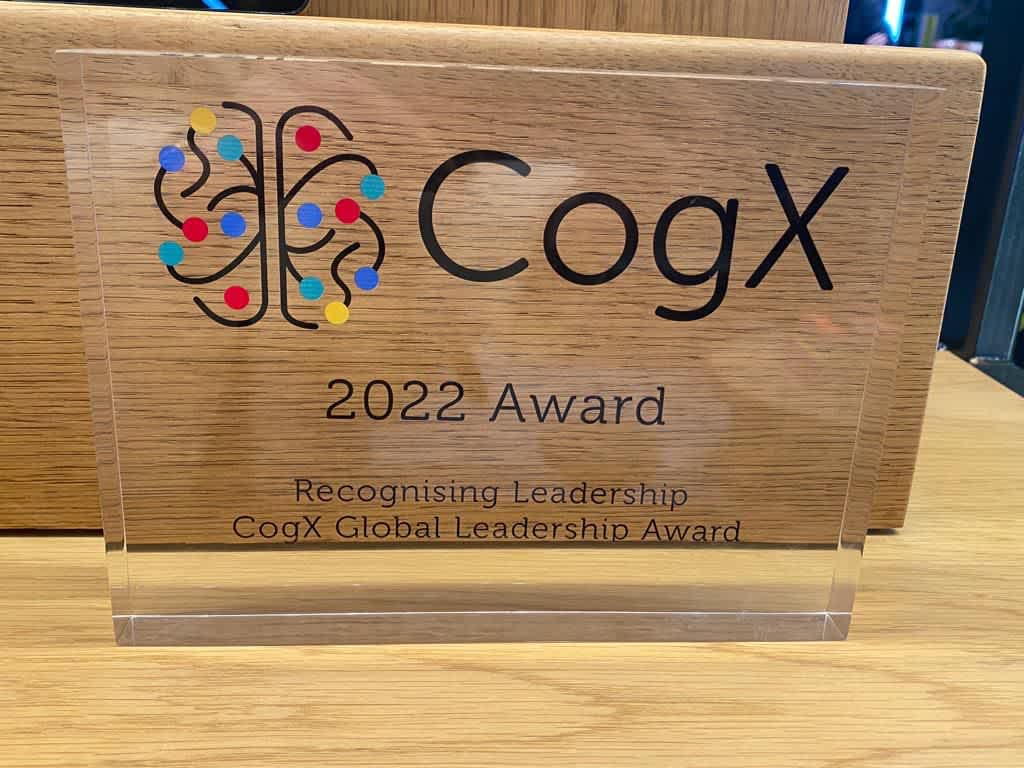 CogX Global Leadership Award February 2022