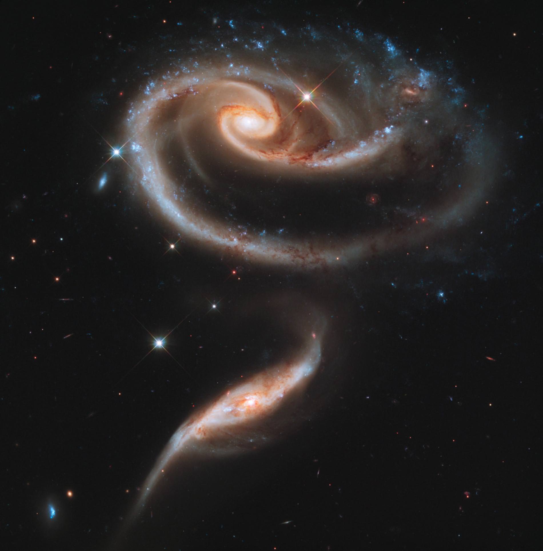 Arp 273, two spiral galaxies