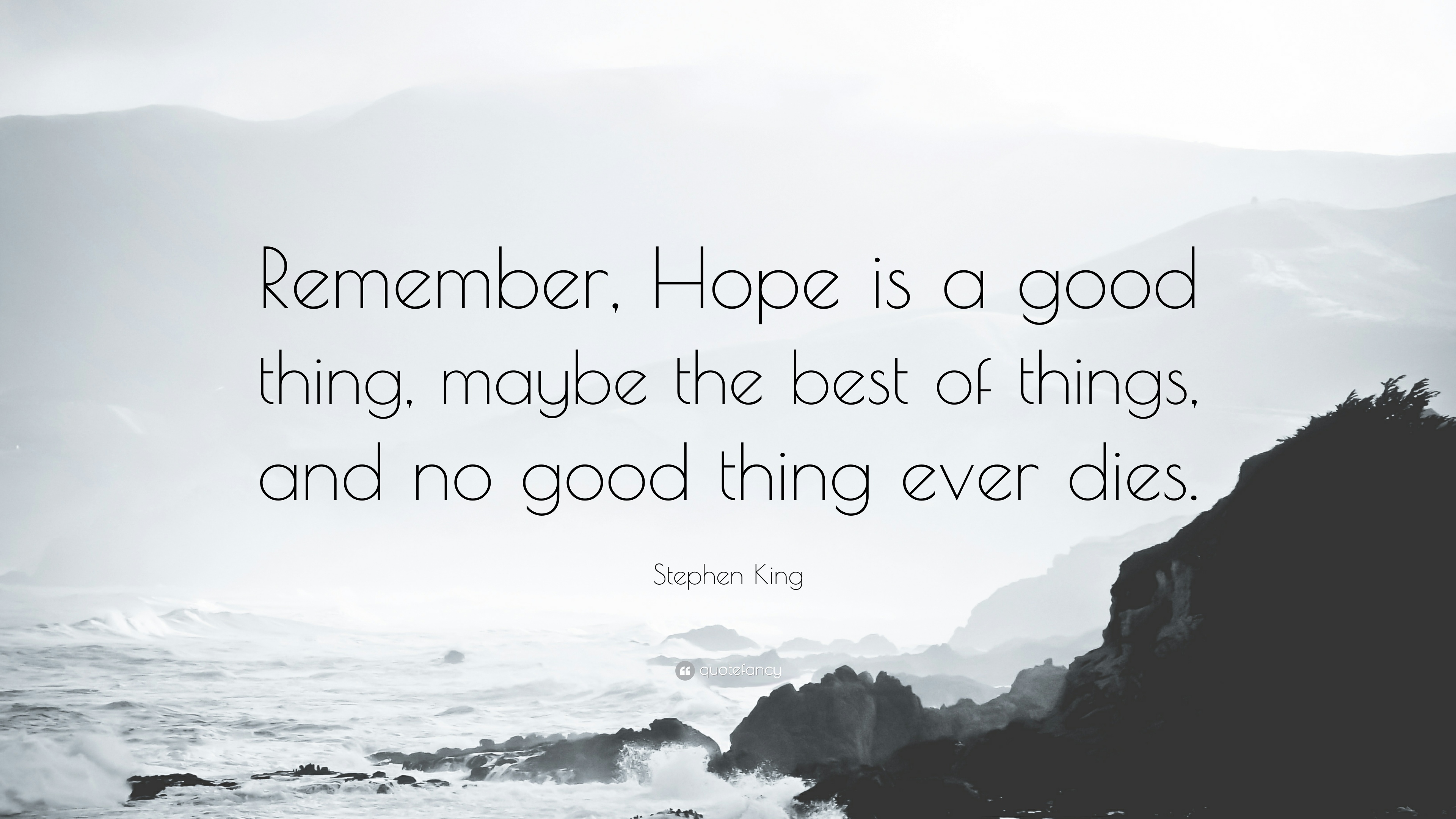 Stephen King's quote about hope