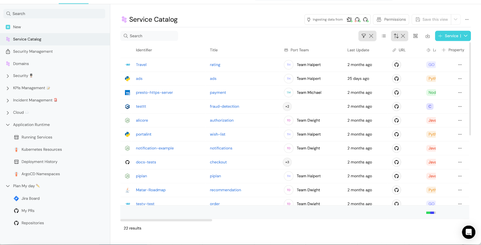 platform engineering tools/port