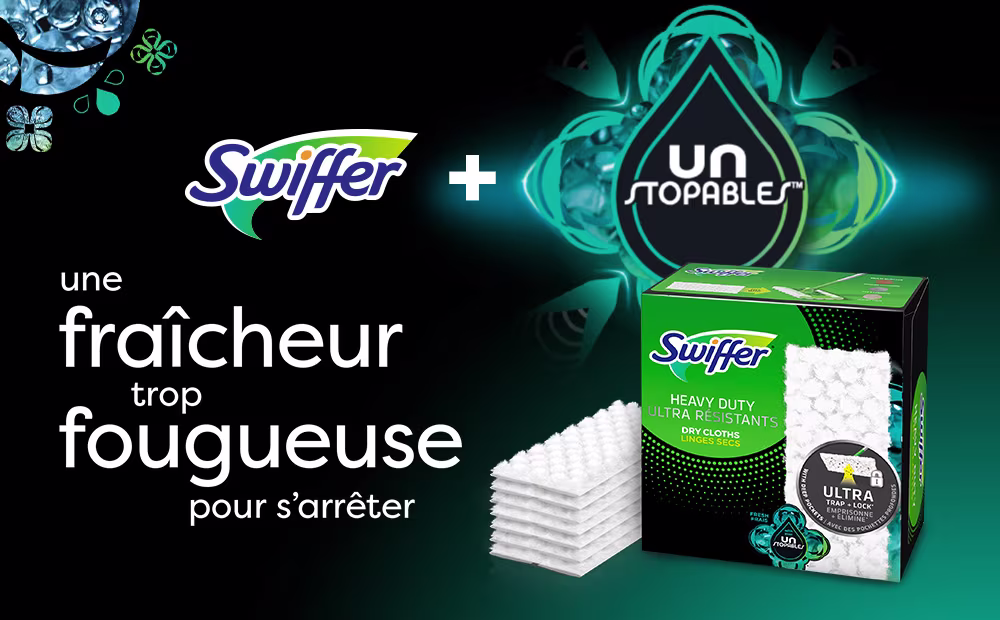 Recharges de linges secs ultra résistants pour balai Swiffer® – pour une fraîcheur trop fougueuse pour s’arrêter