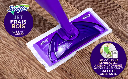Swiffer WetJet Wood Refill - Microfiber-Like Pads, Absorb Dirty & Sticky Messes