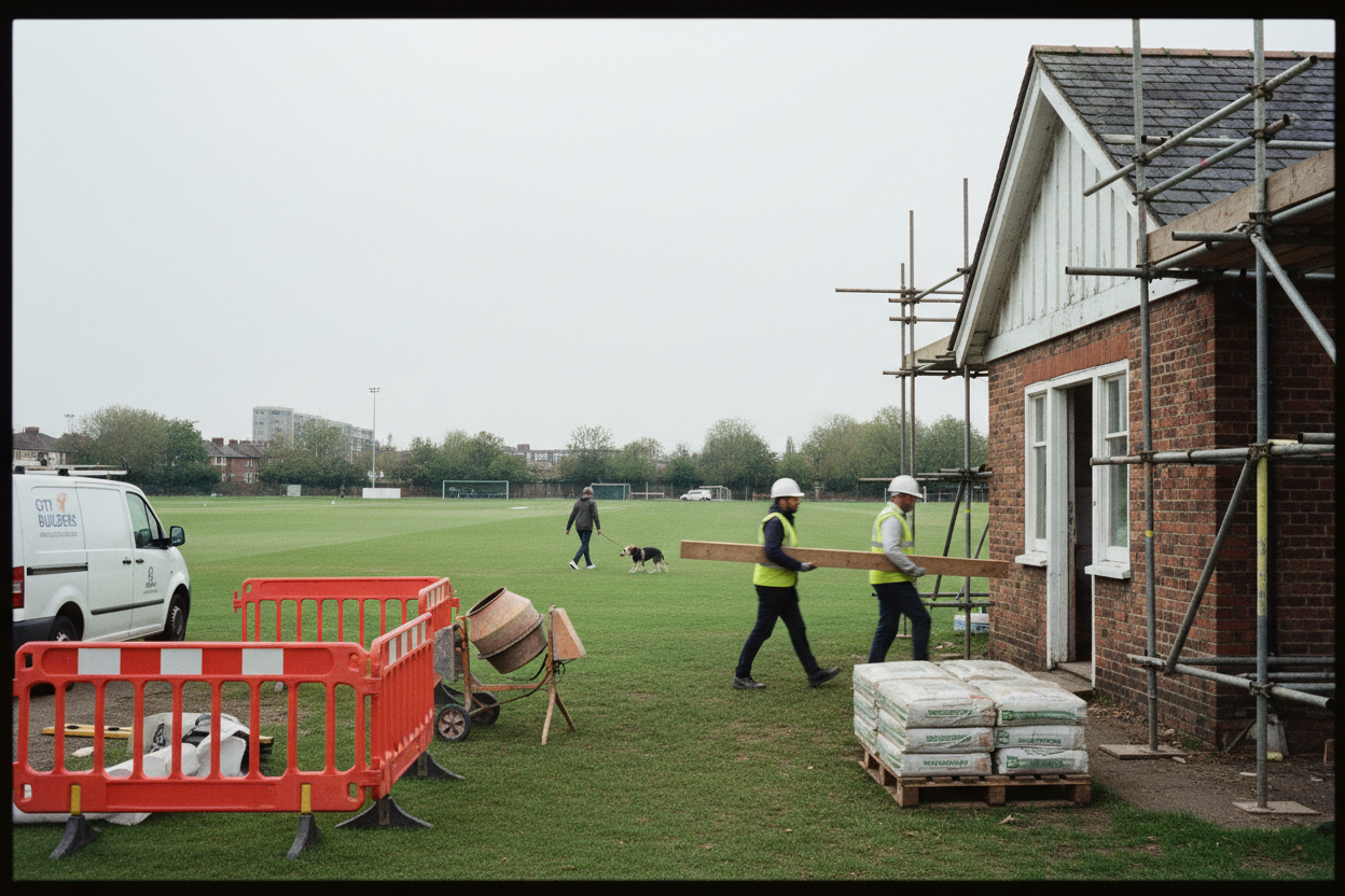 Refurbishment begins on West Pavilion at Leyton Sports Ground