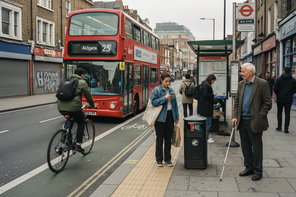 Waltham Forest blind campaigners join calls for Sadiq Khan to scrap floating bus stops