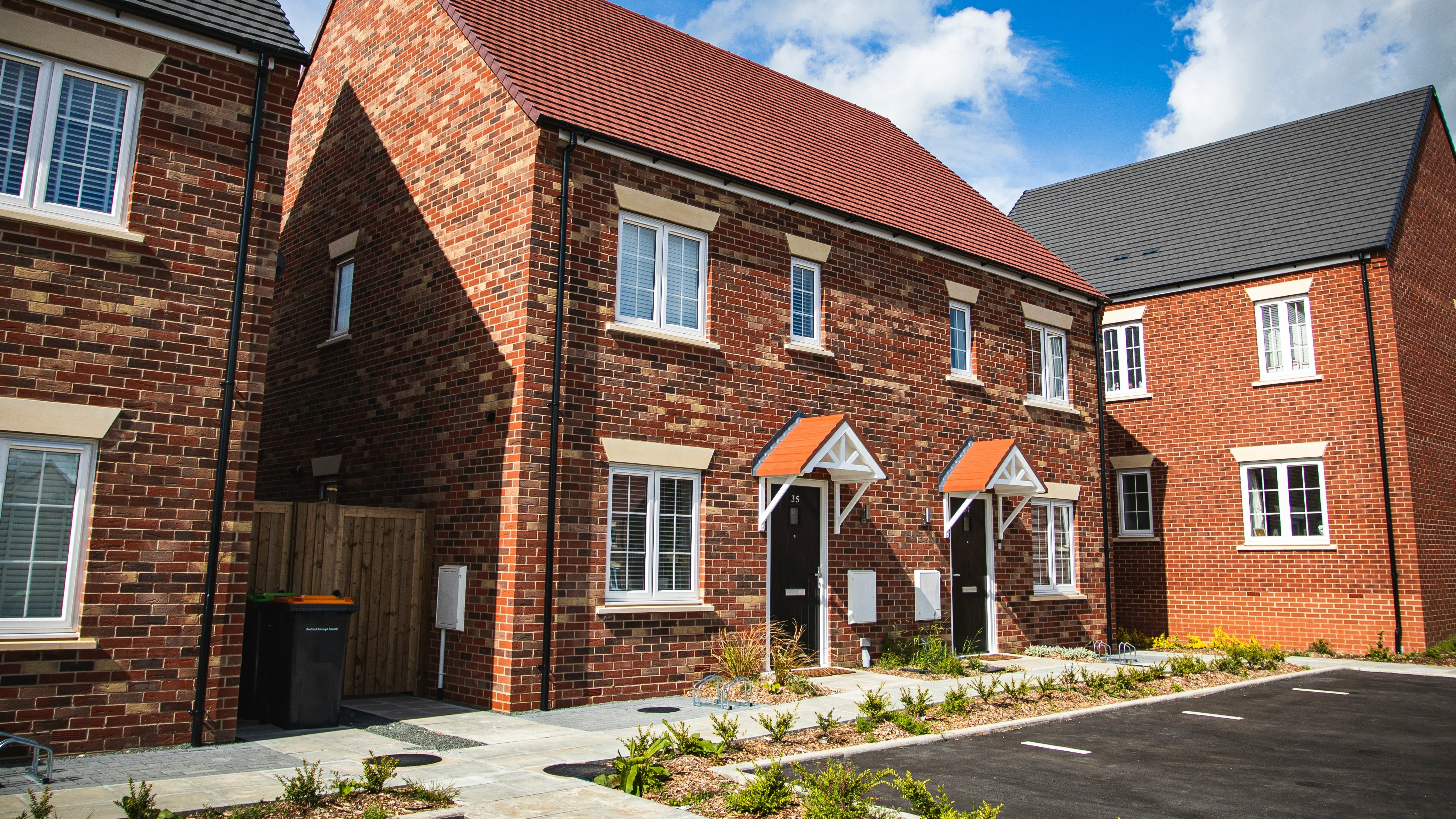 A row of newbuild houses