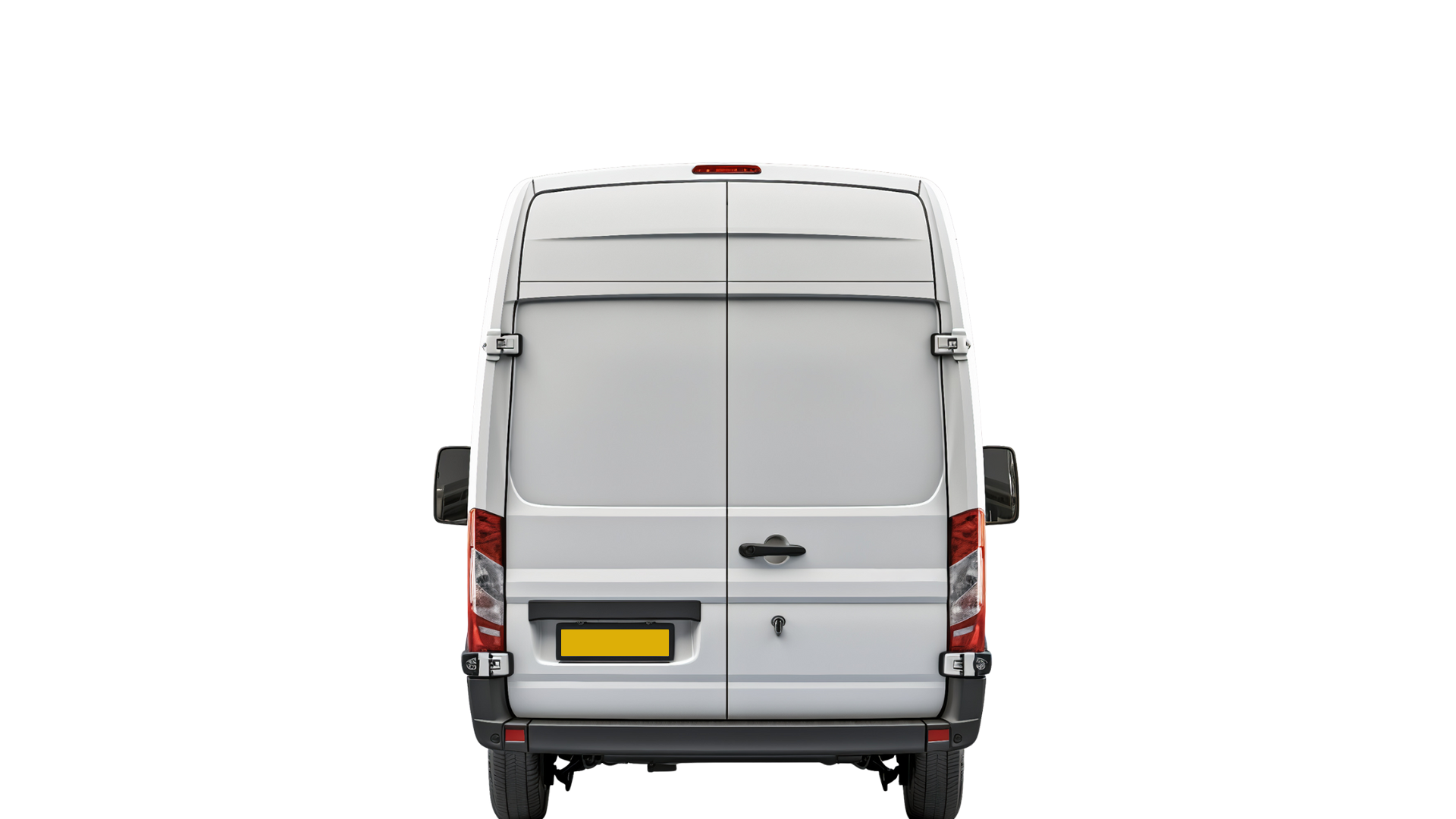 The back of a white van