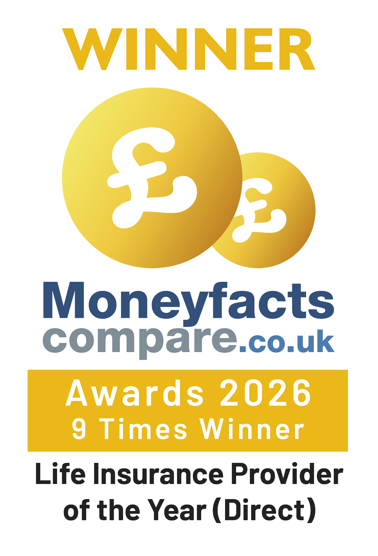 Moneyfacts 9 times winner