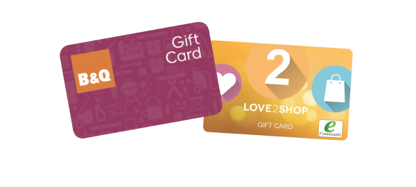 The two gift cards available to choose from for the life insurance offer.
