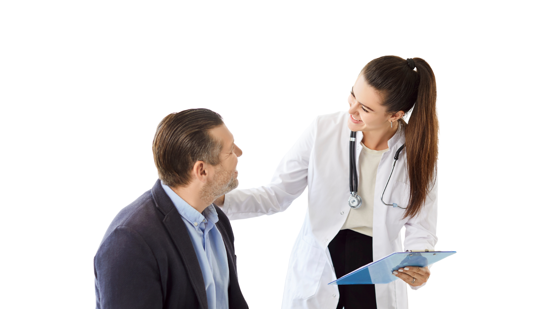 Doctor speaking with a patient