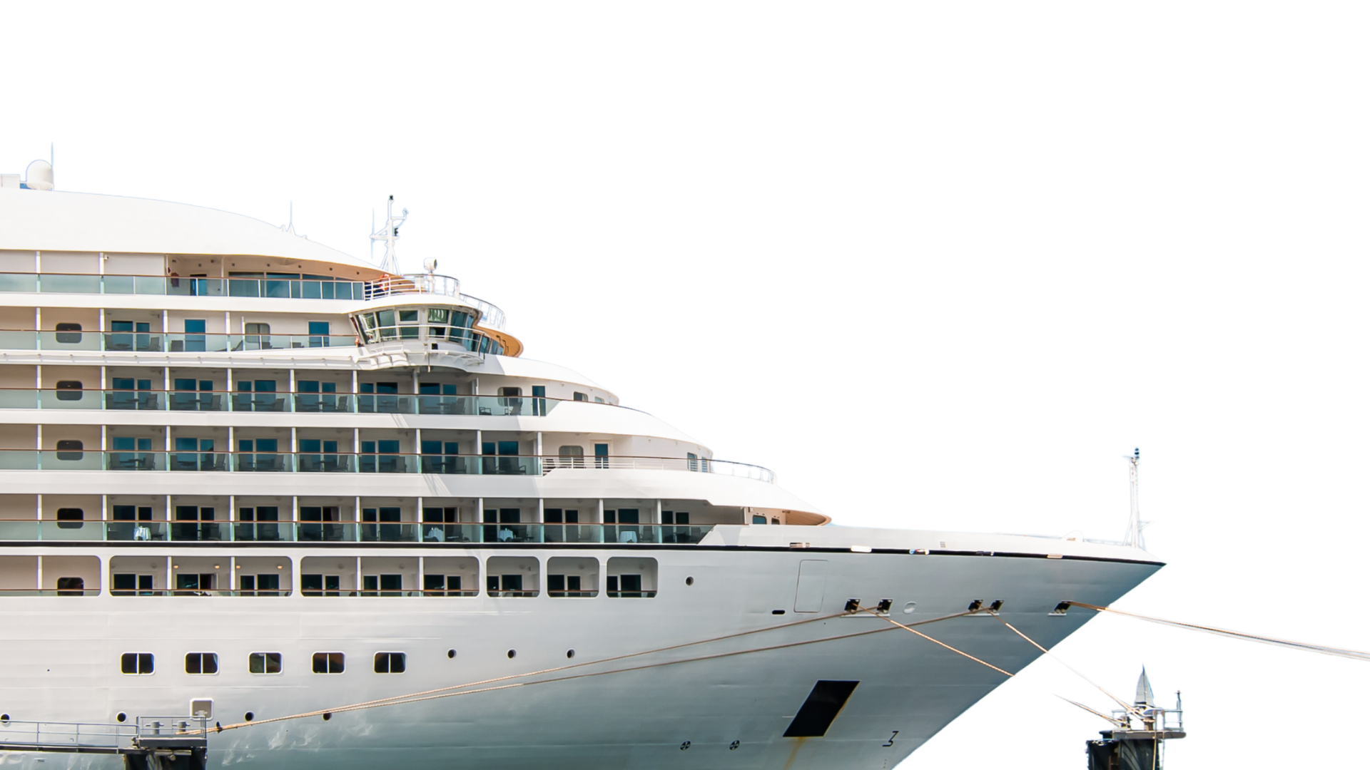 The front end of a cruise ship