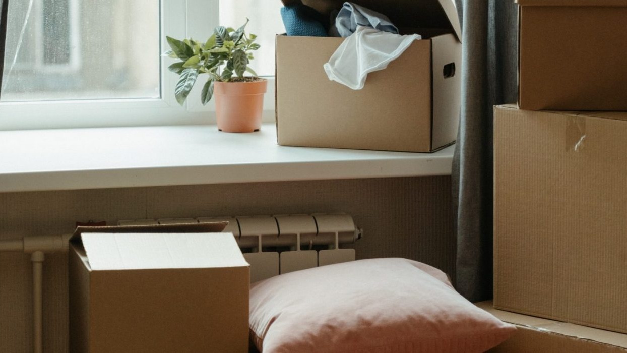 Removal boxes in house