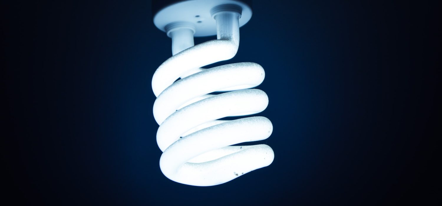 Image | Lightbulb on a dark background