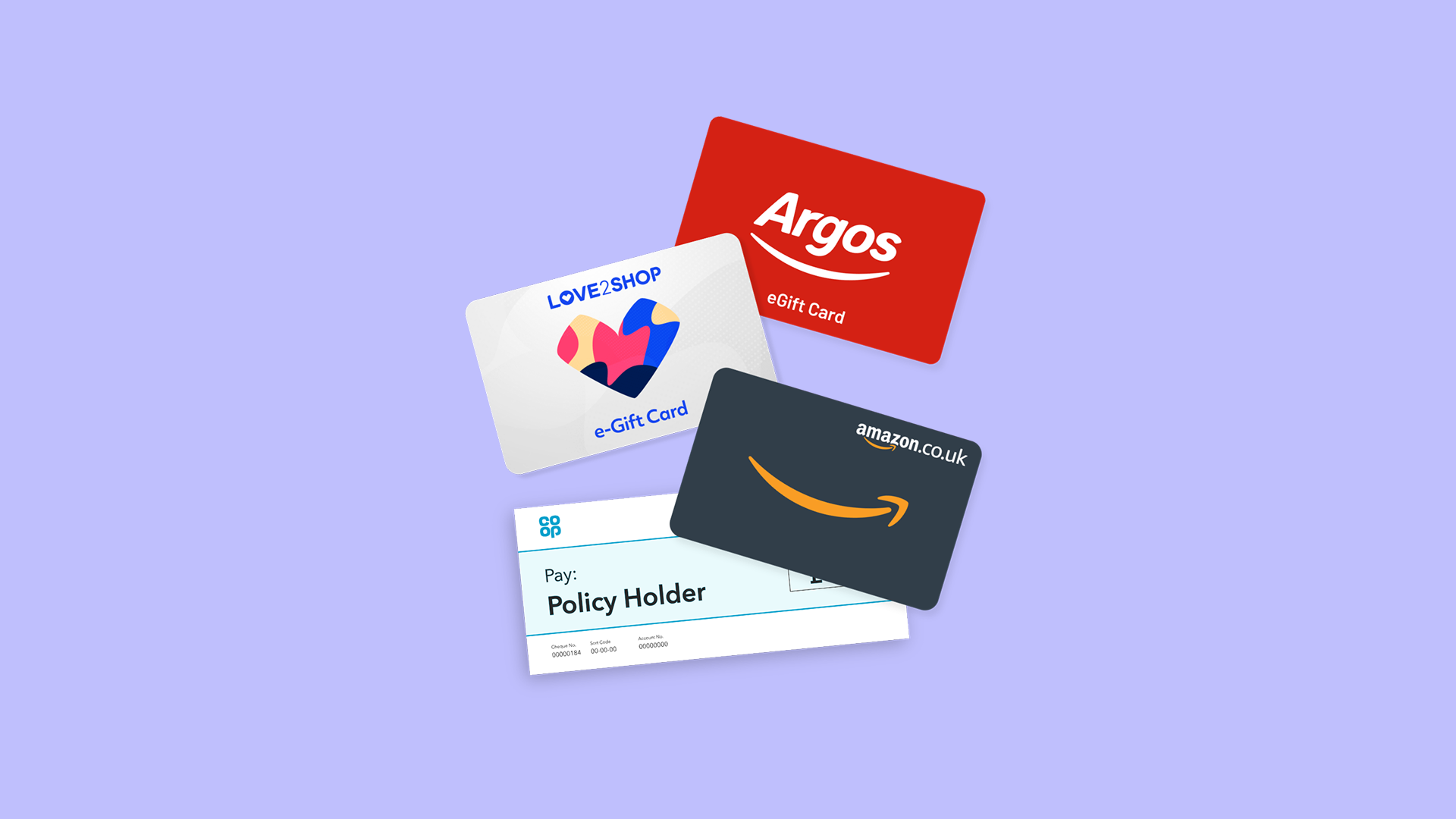 Gift cards and cheque 