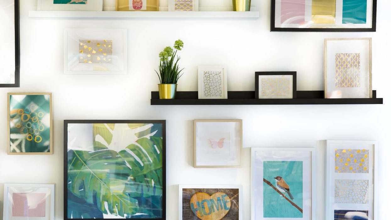 Wall art in living room