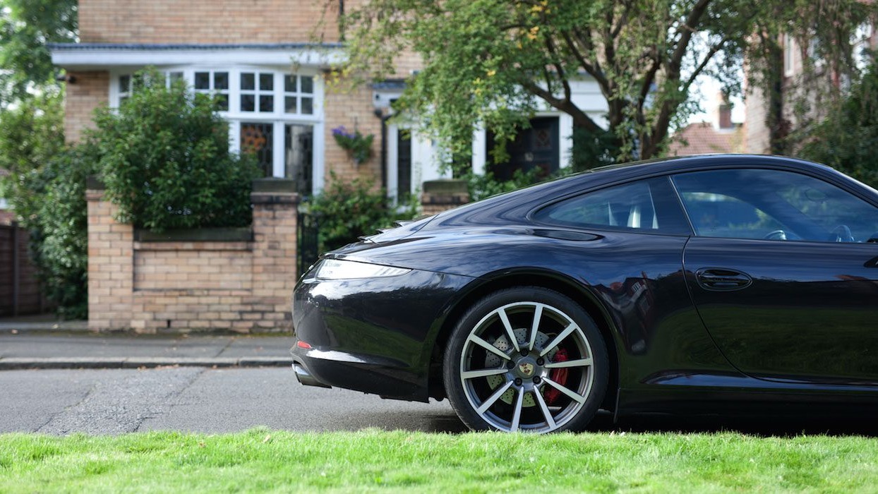 Car parked in front of house