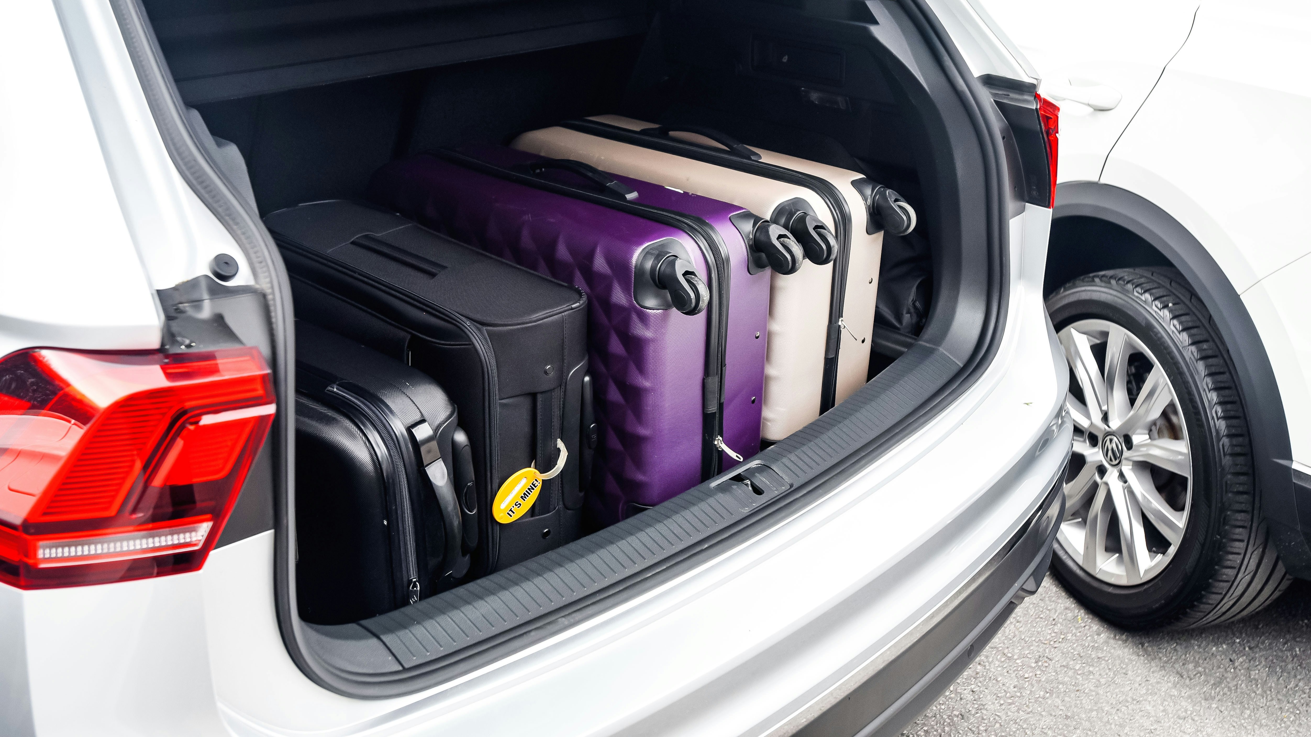 Suitcases in the boot of a car