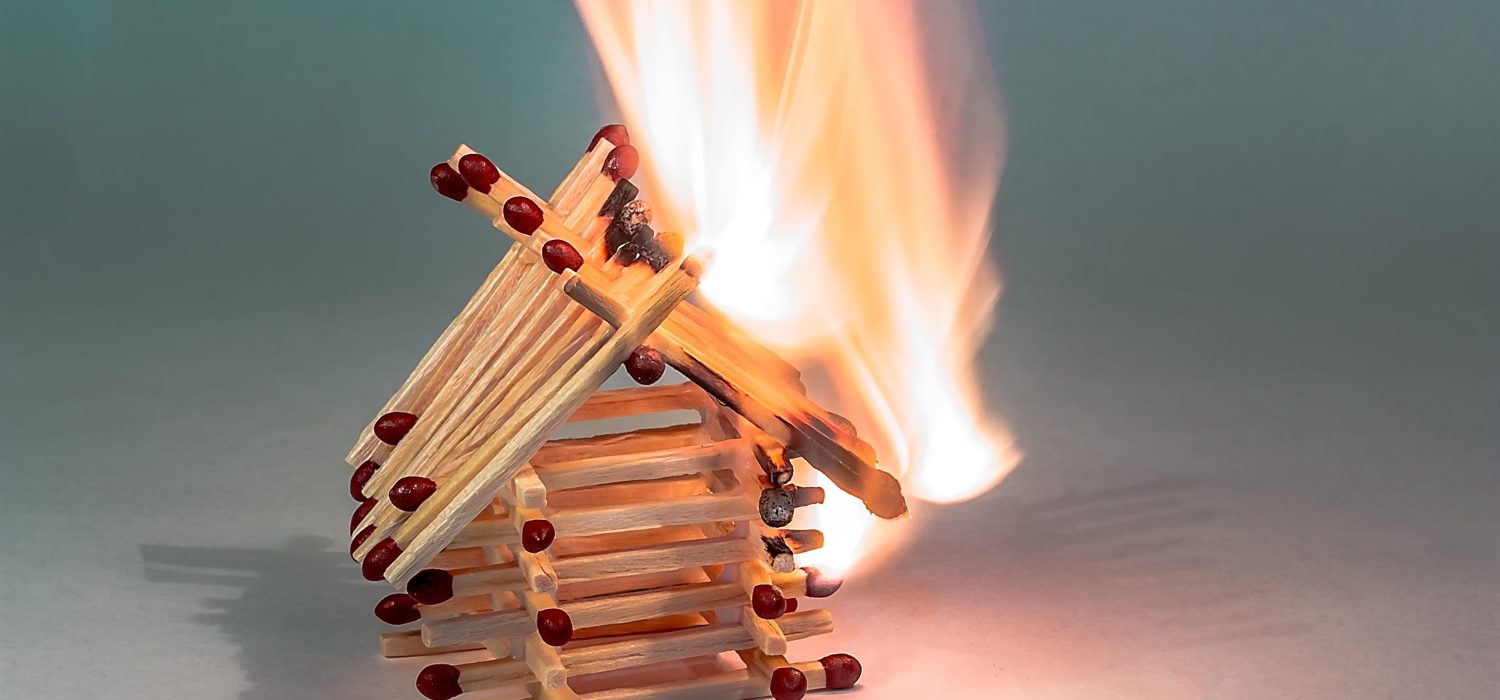 Matches setting alight